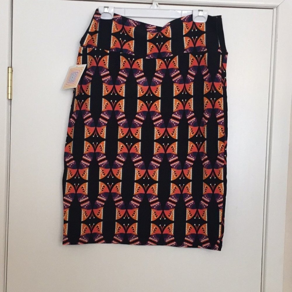 2XL LuLaRoe Cassie Skirt Butterflies E04 34